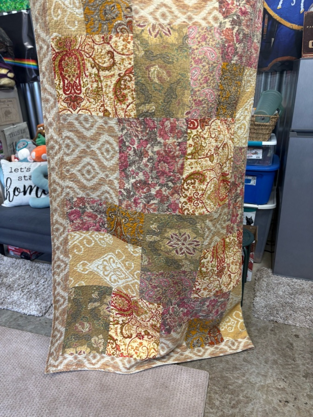 Patchwork Floral Cotton Quilt Classic Patchwork 2 shams and quilt - Picture 10 of 16